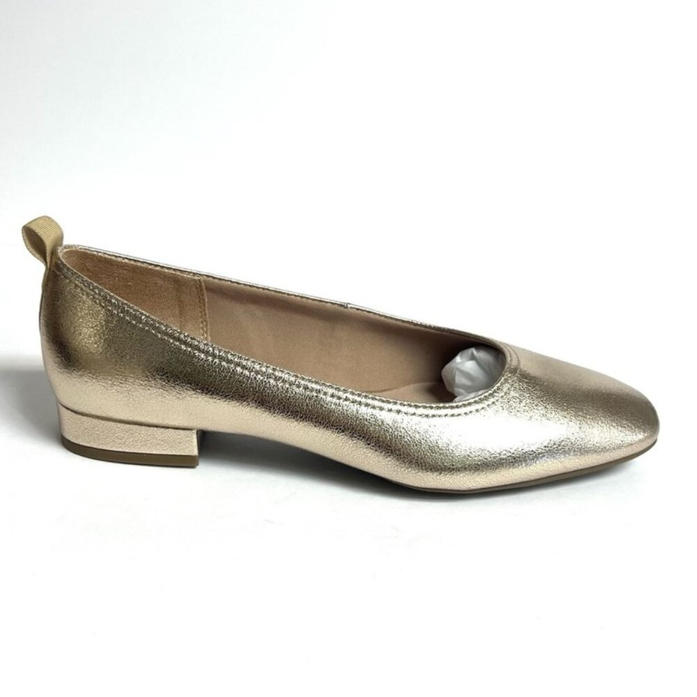 Life Stride Metallic Gold Ballet Flats